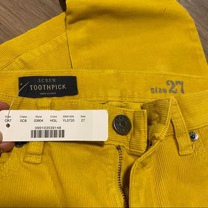 J Crew toothpick corduroy trousers